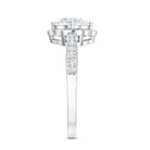 Certified 1.2 Carat Lab Grown Diamond Halo Engagement Ring Lab - ( EF-VS ) - Rosec Jewels