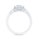 Rosec Jewels-Certified 7 MM Lab Grown Diamond Halo Engagement Ring