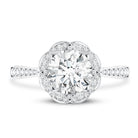 Certified 1.2 Carat Lab Grown Diamond Halo Engagement Ring Lab - ( EF-VS ) - Rosec Jewels