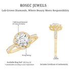Rosec Jewels-Certified 7 MM Lab Grown Diamond Halo Engagement Ring