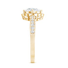 Certified 1.2 Carat Lab Grown Diamond Halo Engagement Ring Lab - ( EF-VS ) - Rosec Jewels