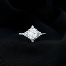 8 mm Lab Grown Diamond Vintage Inspired Engagement Ring Lab - ( EF-VS ) - Rosec Jewels