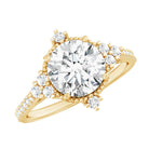 8 mm Lab Grown Diamond Vintage Inspired Engagement Ring Lab - ( EF-VS ) - Rosec Jewels