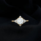 8 mm Lab Grown Diamond Vintage Inspired Engagement Ring Lab - ( EF-VS ) - Rosec Jewels