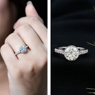 Certified Bezel Set Lab Grown Diamond Engagement Ring With Side Stones Lab - ( EF-VS ) - Rosec Jewels