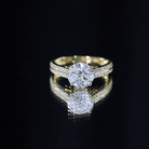 Certified Lab Grown Diamond 2 Carat Simple Engagement Ring With Side Stones Lab - ( EF-VS ) - Rosec Jewels