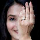 Certified Lab Grown Diamond 2 Carat Simple Engagement Ring With Side Stones Lab - ( EF-VS ) - Rosec Jewels