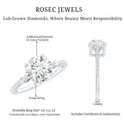 Certified 2 Carat Lab Grown Diamond Simple Engagement Ring Lab - ( EF-VS ) - Rosec Jewels