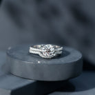 Rosec Jewels-Lab Grown Diamond 8 MM Round Engagement Ring With Ring Guard