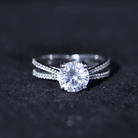 Rosec Jewels-Certified 8 mm Lab Grown Diamond Split Shank Engagement Ring