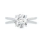 Rosec Jewels-Certified 8 mm Lab Grown Diamond Split Shank Engagement Ring