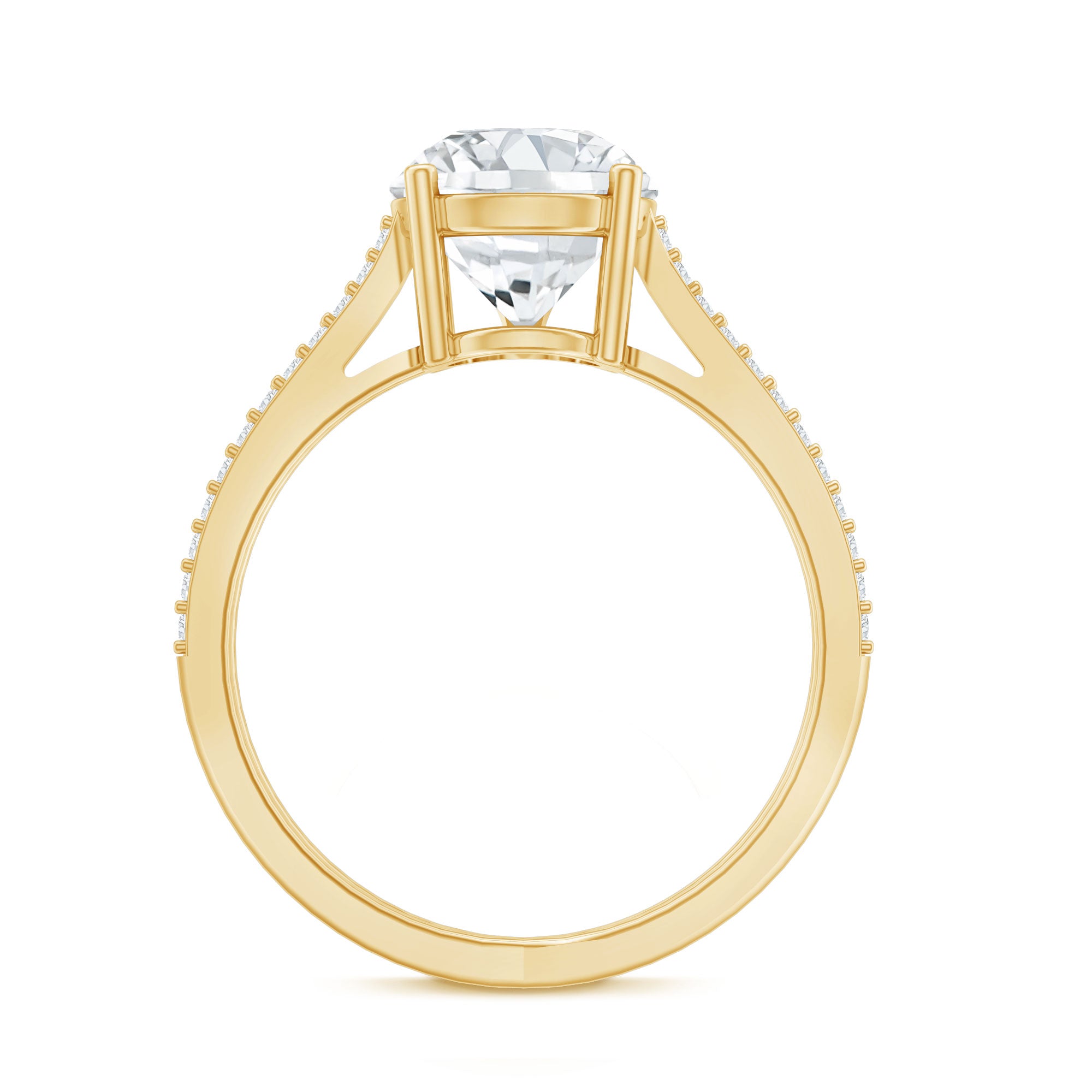 Rosec Jewels-Certified 8 mm Lab Grown Diamond Split Shank Engagement Ring