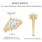 Certified 8 MM Lab Grown Diamond Vintage Style Engagement Ring Lab - ( EF-VS ) - Rosec Jewels