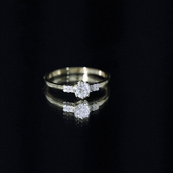 Certified 5 MM Lab Grown Diamond Non Traditional Engagement Ring Lab - ( EF-VS ) - Rosec Jewels