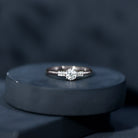 Certified 5 MM Lab Grown Diamond Non Traditional Engagement Ring Lab - ( EF-VS ) - Rosec Jewels