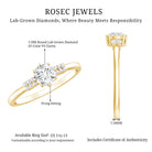 Certified 5 MM Lab Grown Diamond Non Traditional Engagement Ring Lab - ( EF-VS ) - Rosec Jewels