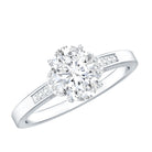 Certified 6X8 MM Oval Lab Grown Diamond Solitaire Engagement Ring Lab - ( EF-VS ) - Rosec Jewels