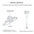 Certified 6X8 MM Oval Lab Grown Diamond Solitaire Engagement Ring Lab - ( EF-VS ) - Rosec Jewels