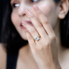 Certified 1 Carat Lab Grown Diamond Emerald Cut Engagement Ring Lab - ( EF-VS ) - Rosec Jewels