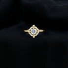 Certified 5 MM Lab Grown Diamond Unique Engagement Ring Lab - ( EF-VS ) - Rosec Jewels