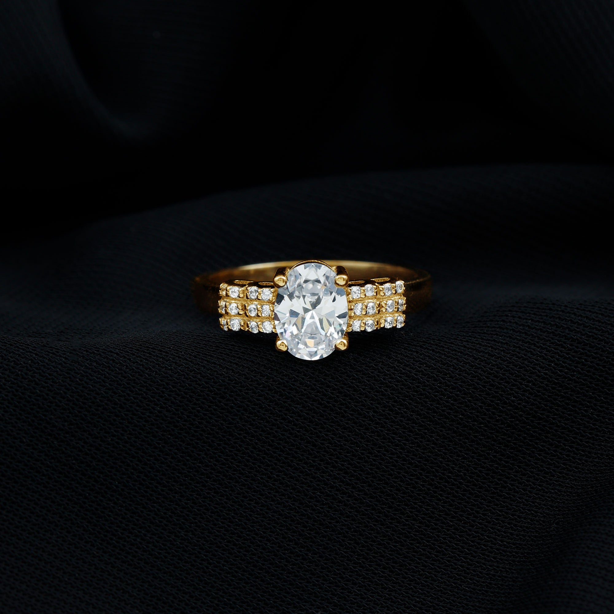 Certified 6X8 MM Oval Lab Grown Diamond Designer Engagement Ring Lab - ( EF-VS ) - Rosec Jewels