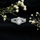Certified 1.2 Carat Oval Lab Grown Diamond Split Shank Engagement Ring Lab - ( EF-VS ) - Rosec Jewels