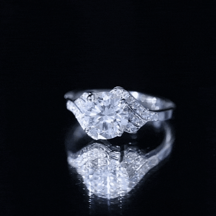 Rosec Jewels-Certified 8 MM Lab Grown Diamond Unique Engagement Ring