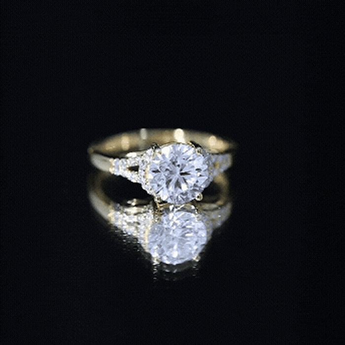 Certified 8 MM Lab Grown Diamond Solitaire Engagement Ring Lab - ( EF-VS ) - Rosec Jewels