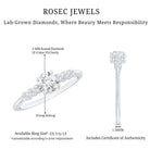 Certified 5 MM Lab Grown Diamond Designer Engagement Ring Lab - ( EF-VS ) - Rosec Jewels