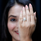 Lab Grown Diamond Vintage Inspired Engagement Ring with Wedding Band Lab - ( EF-VS ) - Rosec Jewels