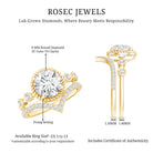 Certified Lab Grown Diamond Solitaire Bridal Ring Set With Enhancer Lab - ( EF-VS ) - Rosec Jewels