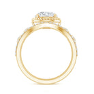 Certified Lab Grown Diamond Solitaire Bridal Ring Set With Enhancer Lab - ( EF-VS ) - Rosec Jewels