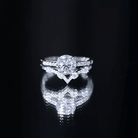 Certified Lab Grown Diamond Bridal Ring Set For Women Lab - ( EF-VS ) - Rosec Jewels