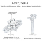 Certified Lab Grown Diamond Bridal Ring Set For Women Lab - ( EF-VS ) - Rosec Jewels