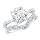 Certified Lab Grown Diamond Engagement Ring With Ring Guard Lab - ( EF-VS ) - Rosec Jewels
