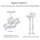 Certified Lab Grown Diamond Engagement Ring With Ring Guard Lab - ( EF-VS ) - Rosec Jewels