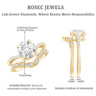Certified Lab Grown Diamond Engagement Ring With Ring Guard Lab - ( EF-VS ) - Rosec Jewels