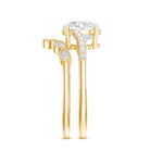 Certified Lab Grown Diamond Engagement Ring With Ring Guard Lab - ( EF-VS ) - Rosec Jewels