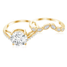 Certified Lab Grown Diamond Engagement Ring With Ring Guard Lab - ( EF-VS ) - Rosec Jewels