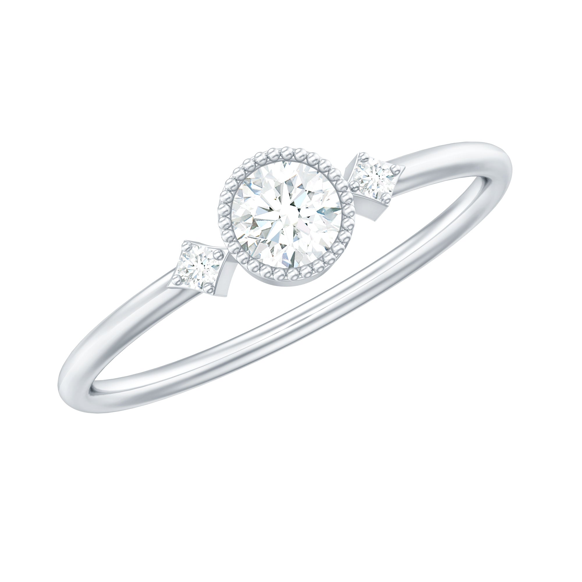 Certified Lab Grown Diamond Solitaire Promise Ring