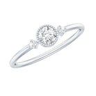 Certified Lab Grown Diamond Solitaire Promise Ring Lab - ( EF-VS ) - Rosec Jewels