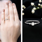 Certified Lab Grown Diamond Solitaire Promise Ring Lab - ( EF-VS ) - Rosec Jewels
