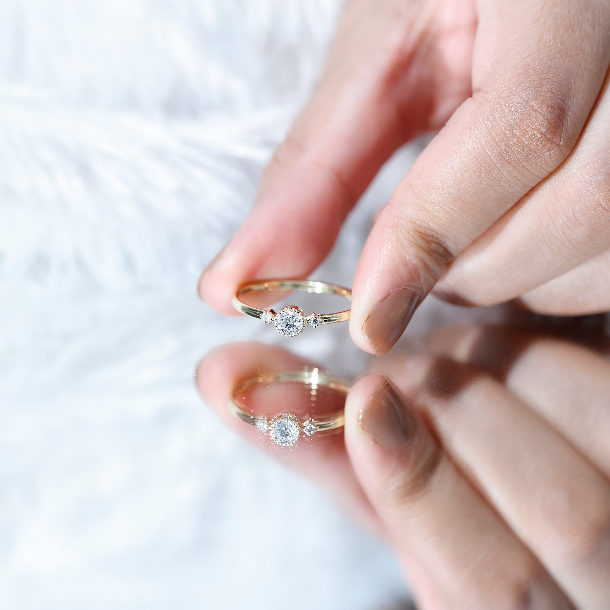 Rosec Jewels-Certified Lab Grown Diamond Solitaire Promise Ring