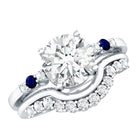 2 Carat Certified Lab Grown Diamond Engagement Ring With Wedding Band Lab - ( EF-VS ) - Rosec Jewels