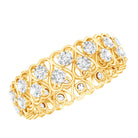 Certified Lab Grown Diamond Heart Eternity Band Ring Lab - ( EF-VS ) - Rosec Jewels