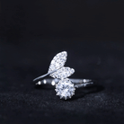 Certified 5 MM Round Lab Grown Diamond Tail Cuff Ring Lab - ( EF-VS ) - Rosec Jewels