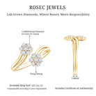 Rosec Jewels-Certified Lab Grown Diamond Flower Wrap Engagement Ring