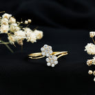 Rosec Jewels-Certified Lab Grown Diamond Flower Wrap Engagement Ring
