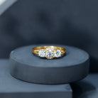 Certified Lab Grown Diamond Past Present Future Engagement Ring Lab - ( EF-VS ) - Rosec Jewels