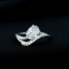 Certified Lab Grown Diamond 6X8 MM Oval Engagement Ring For Women Lab - ( EF-VS ) - Rosec Jewels